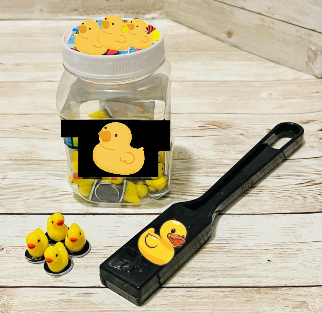Fichas Magneticas de Patitos con Pala Magnetica Resin Filler Cards Duckies Chips with Magnetic Wand for Bingo by Chica Mexico
