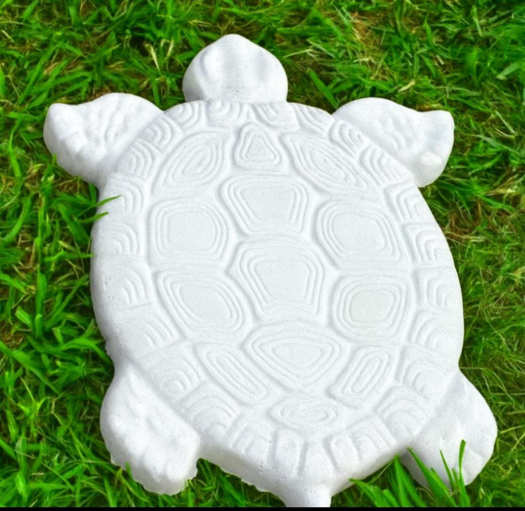 2x Bundle Garden Turtle Stepping Stones Garden Pathway Stepping Stone Outdoor Yard Decoration Cement Paver Lawn and Patio Ornament Bundle by Chica Mexico