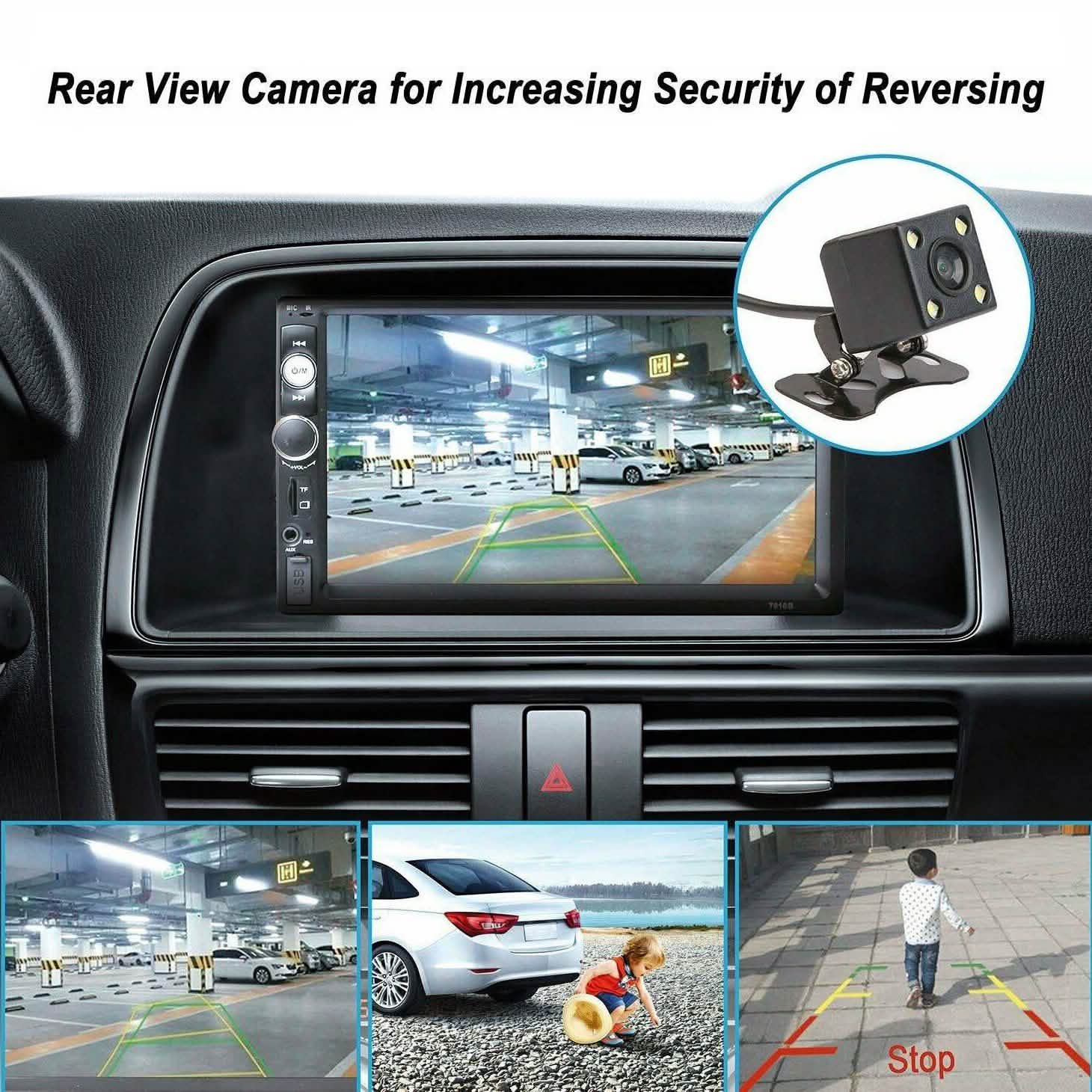 iMountek 7 Inches Universal Wireless Car MP5 Player with Rear View Camera by DailySale