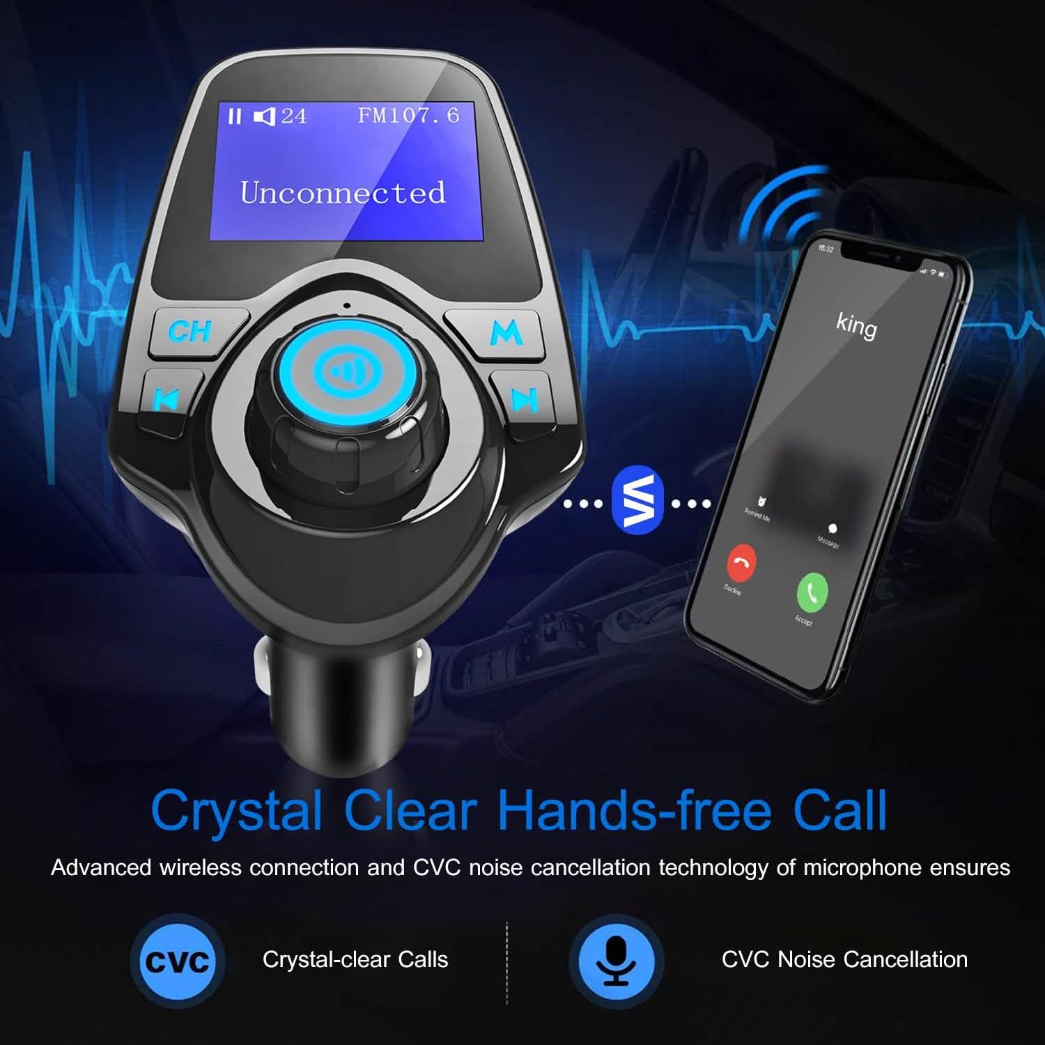 iMounTek Car Wireless FM Transmitter by DailySale