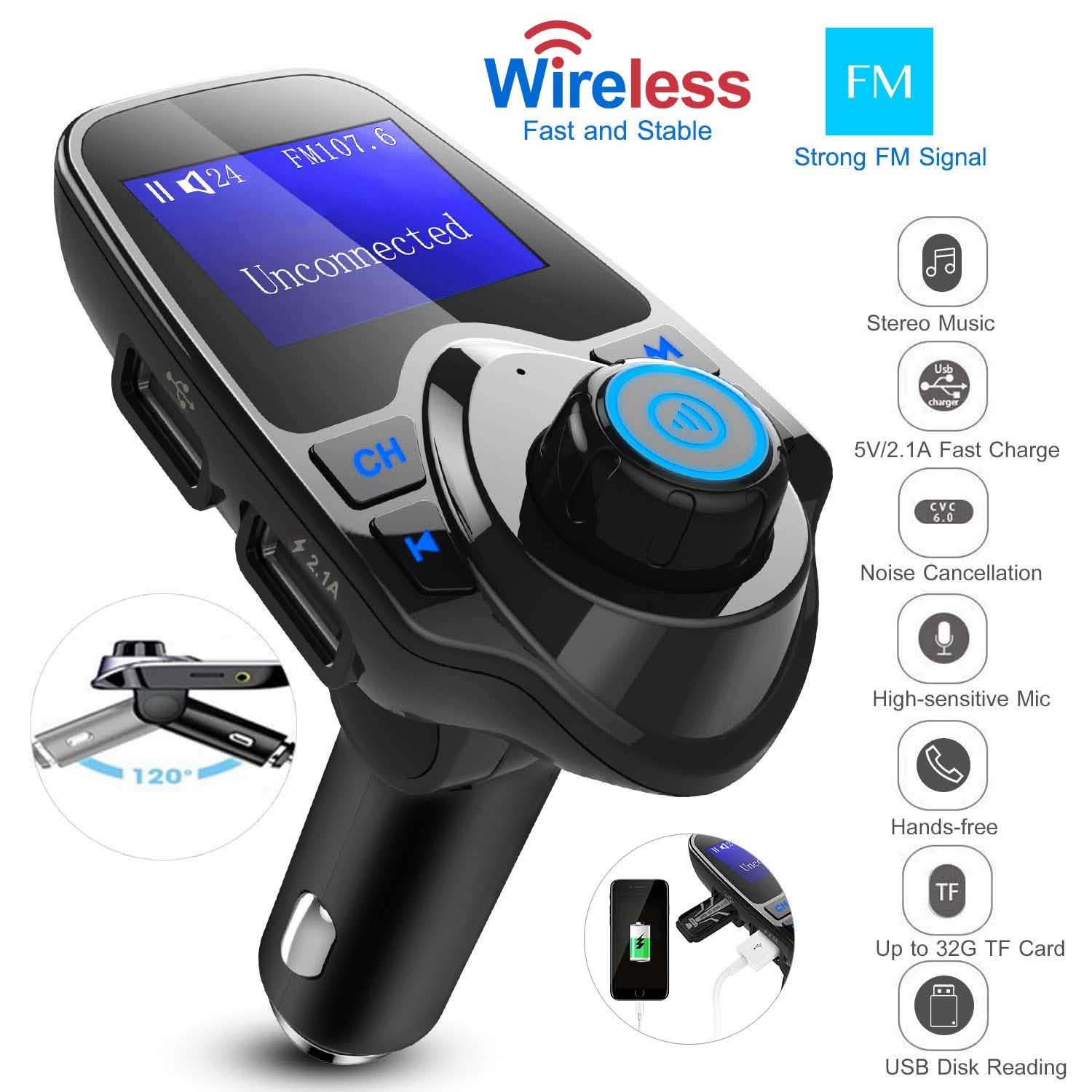 iMounTek Car Wireless FM Transmitter by DailySale