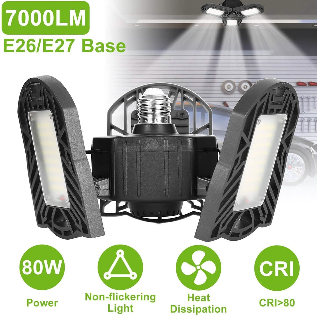 iMounTEK E26 /E27 80W 7000LM 6500K LED Garage Ceiling Light by DailySale