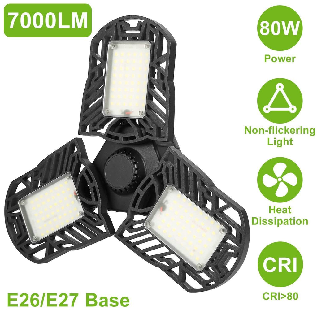iMounTEK E26 /E27 80W 7000LM 6500K LED Garage Ceiling Light by DailySale
