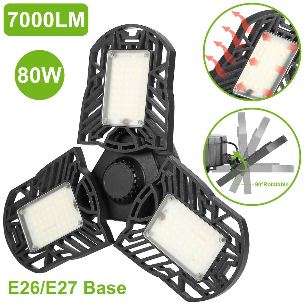 iMounTEK E26 /E27 80W 7000LM 6500K LED Garage Ceiling Light by DailySale
