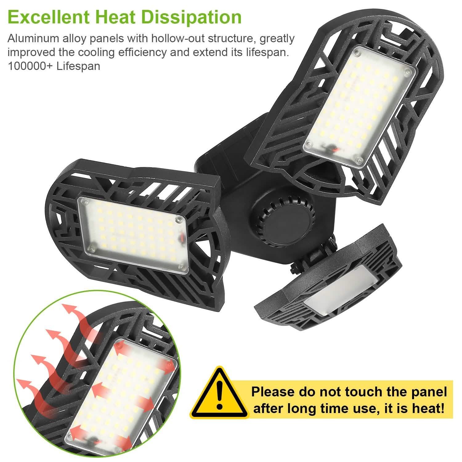 iMounTEK E26 /E27 80W 7000LM 6500K LED Garage Ceiling Light by DailySale