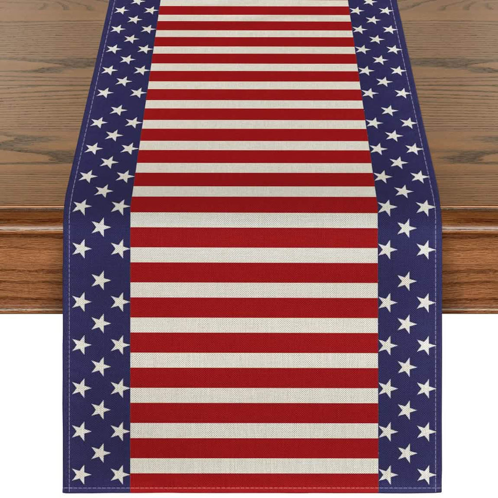 Independence Day Linen Burlap Table Bunting by DailySale