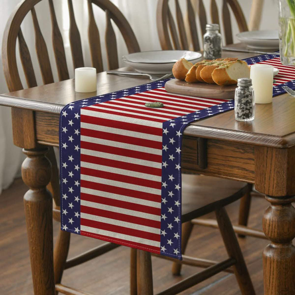 Independence Day Linen Burlap Table Bunting by DailySale