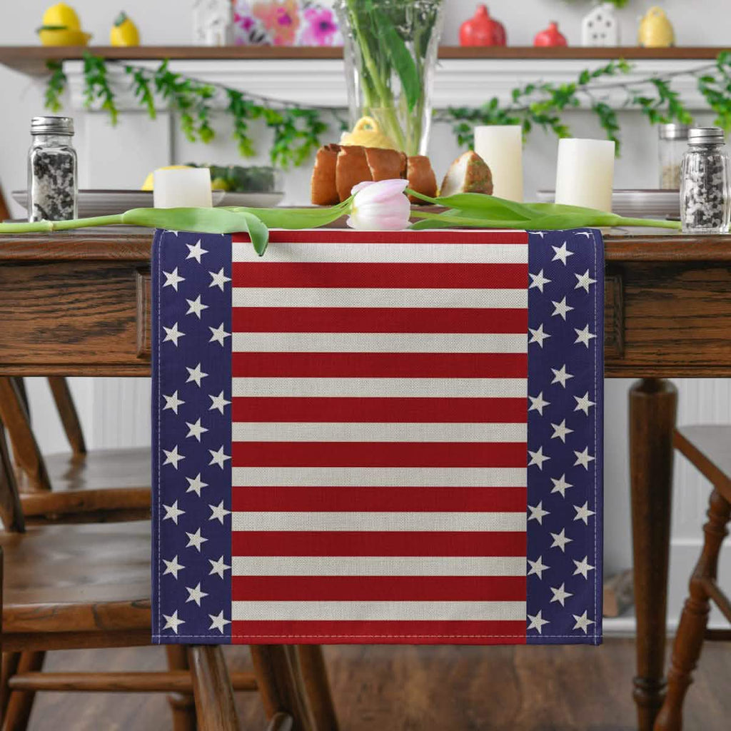 Independence Day Linen Burlap Table Bunting by DailySale