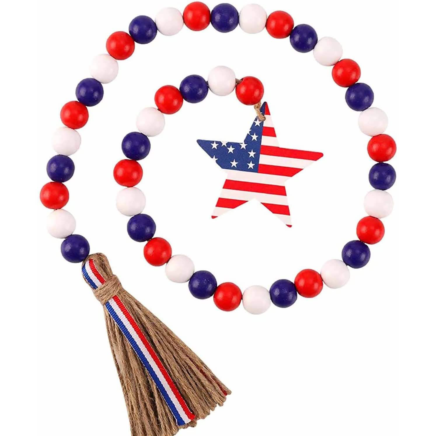 Independence Day Wooden Bead Wreath by DailySale