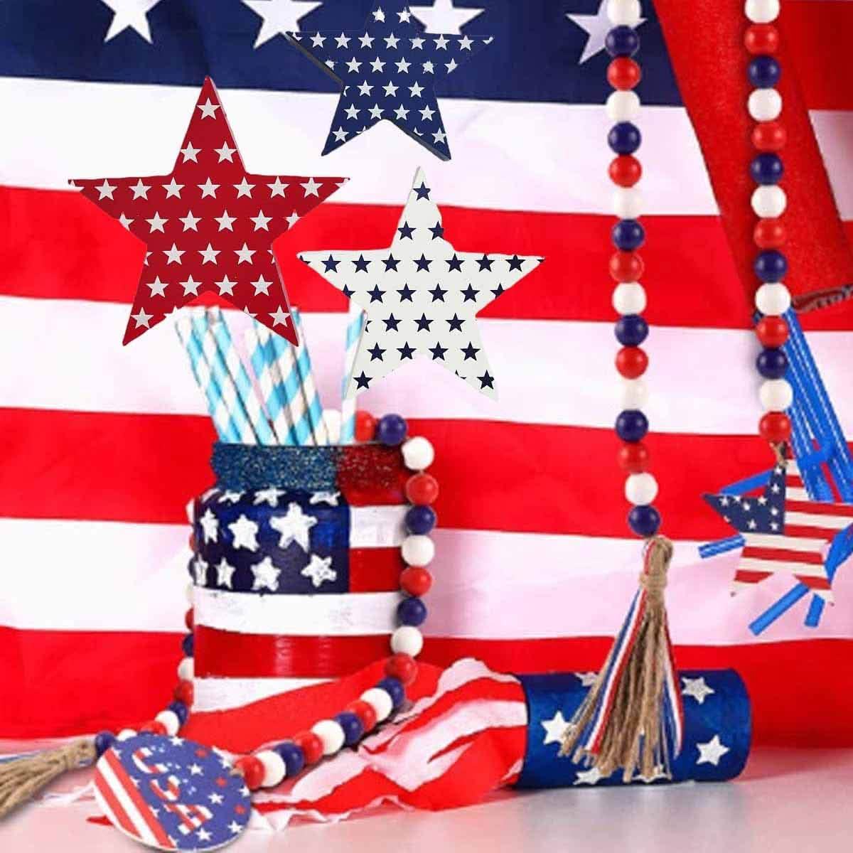Independence Day Wooden Bead Wreath by DailySale