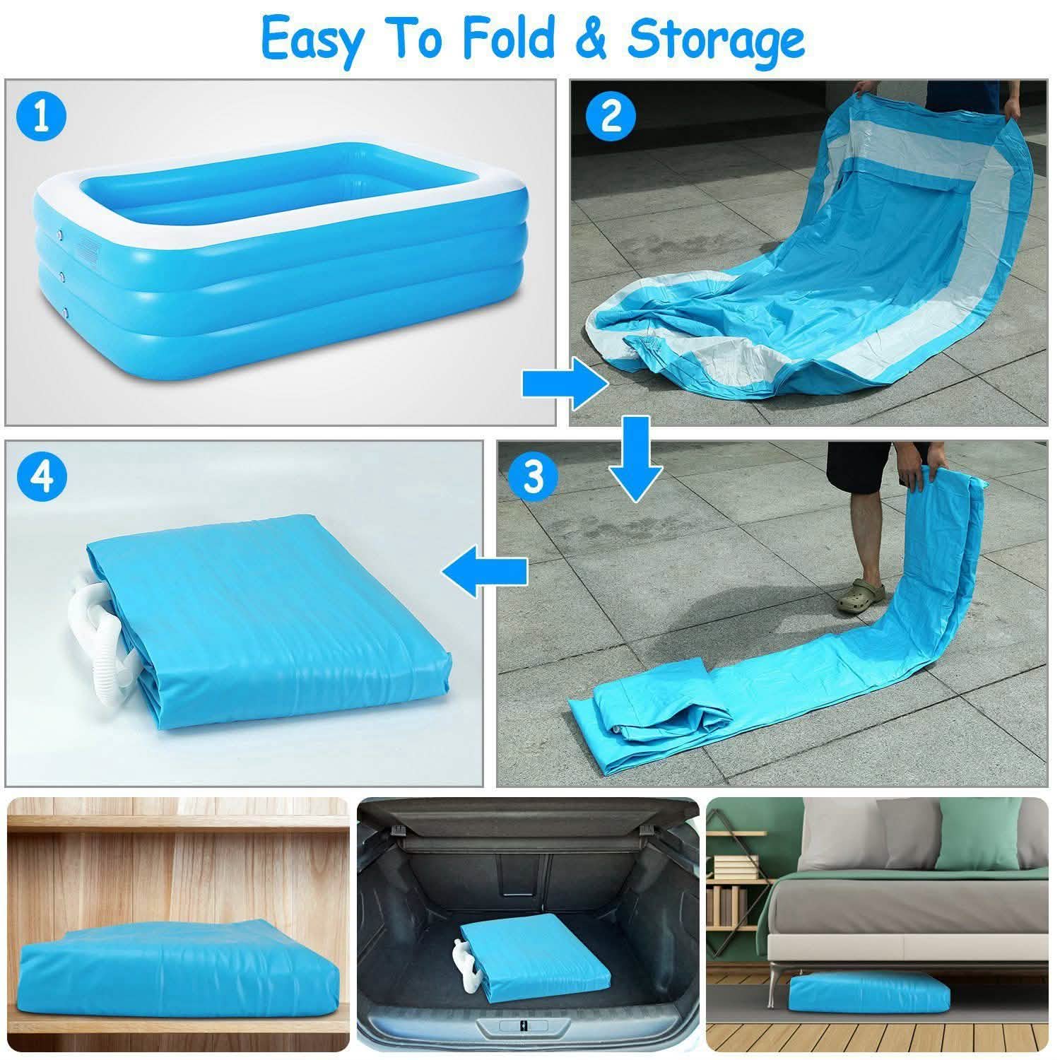Inflatable Family Swimming Pool by DailySale
