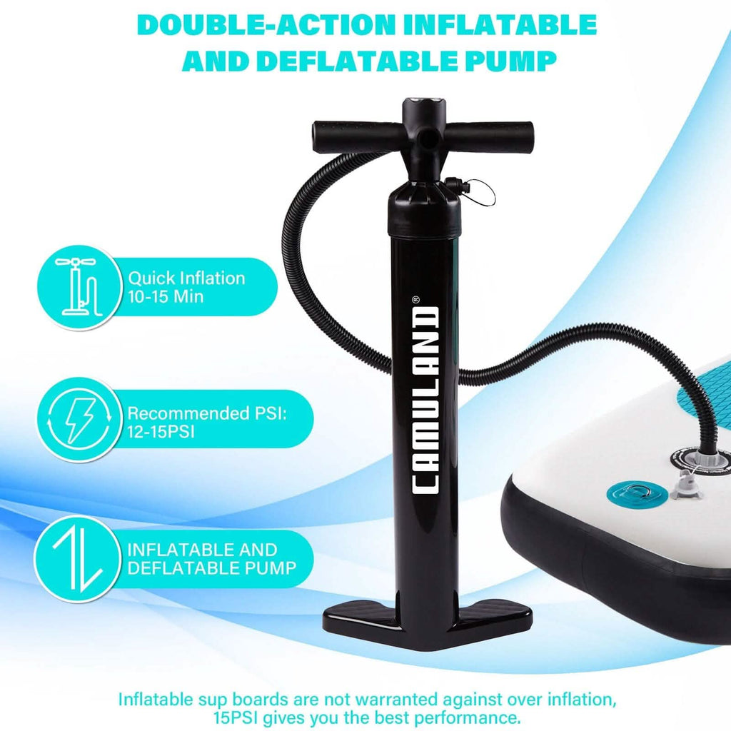 Inflatable Paddle Board Stand up Adults with Adjustable Paddle and Removable Fin Orange by DailySale
