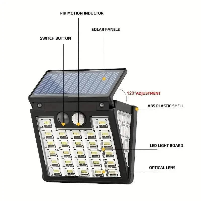 IP65 Solar Powered Street Light Dusk To Dawn With Motion Sensor by DailySale