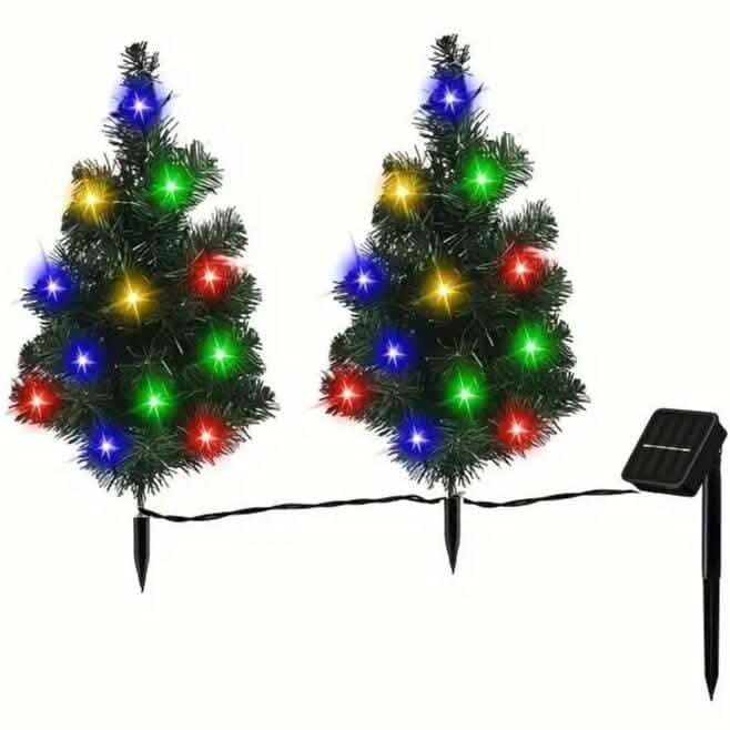 IP65 Waterproof Solar Powered Prelit Small Christmas Tree by DailySale