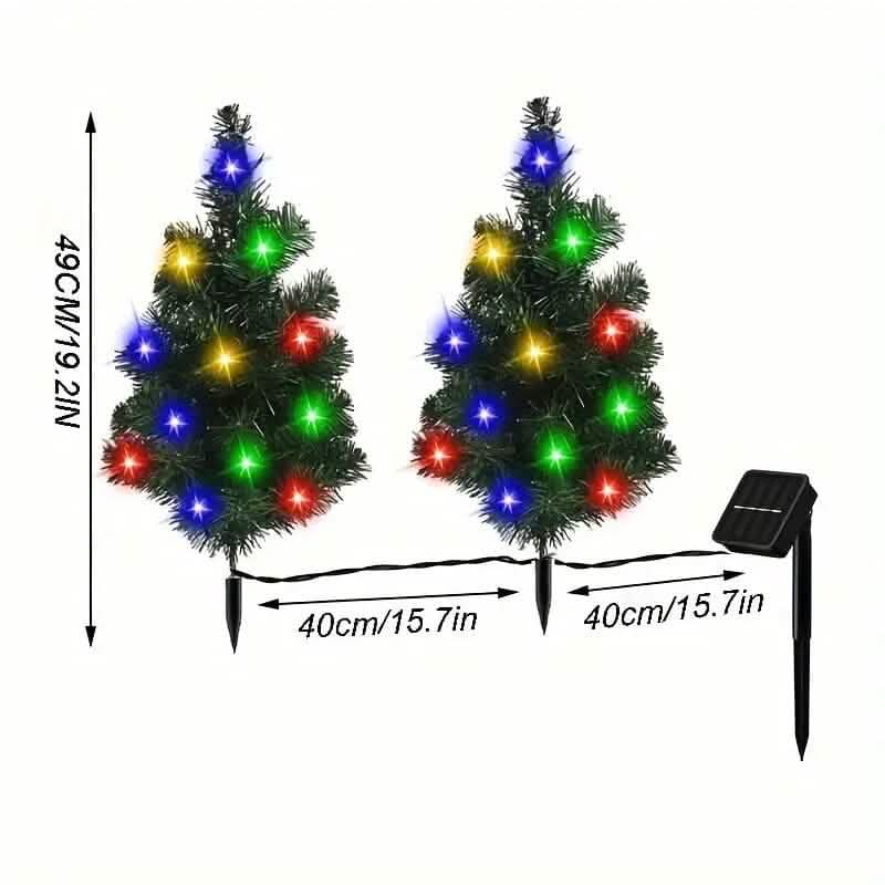 IP65 Waterproof Solar Powered Prelit Small Christmas Tree by DailySale
