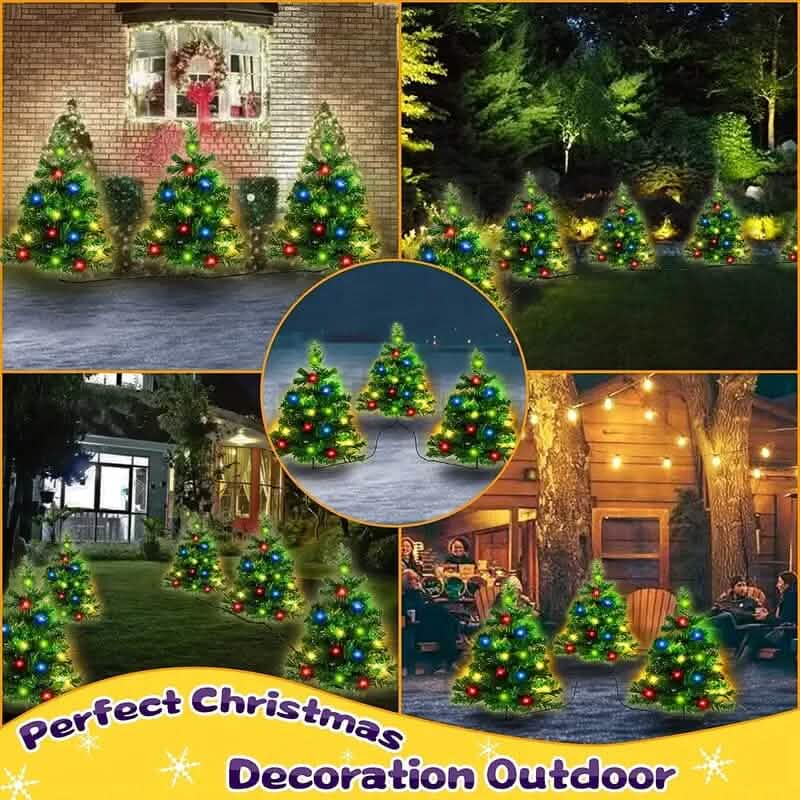 IP65 Waterproof Solar Powered Prelit Small Christmas Tree by DailySale