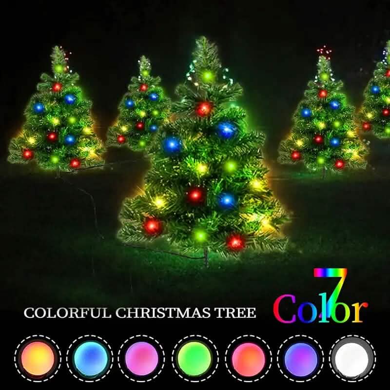 IP65 Waterproof Solar Powered Prelit Small Christmas Tree by DailySale