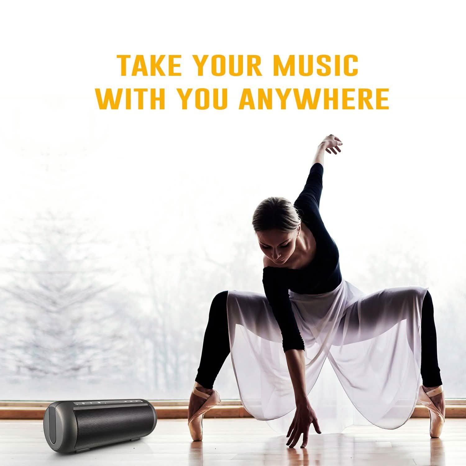 iRola Wireless Speaker Powerful Dual Subwoofer Streo by DailySale