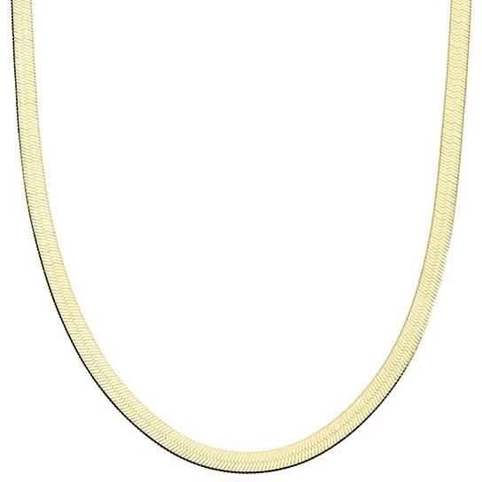 Italian Gold Sterling Silver Herringbone Chain by DailySale