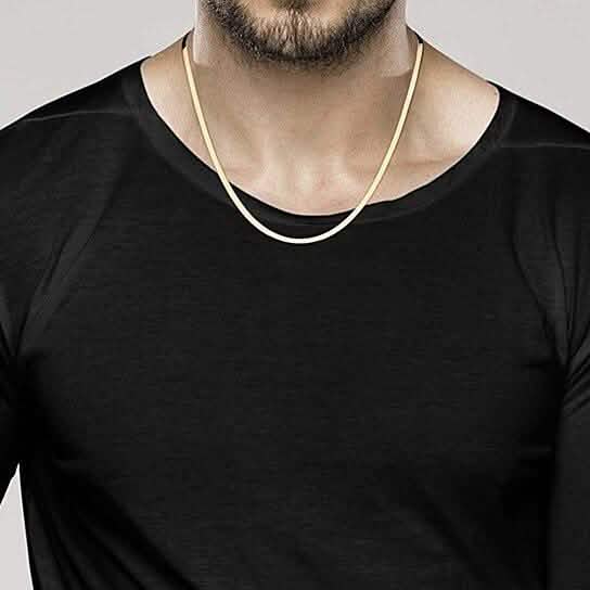 Italian Gold Sterling Silver Herringbone Chain by DailySale