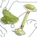 Jade Roller & Gua Sha Set Facial Beauty Tools Face Roller Skin Massager by DailySale