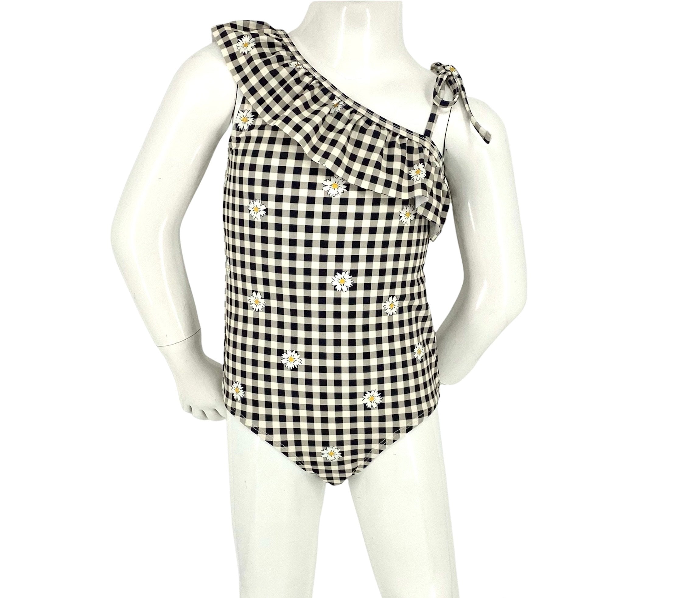 B2808-Gingham Daisy Black by MARINA WEST SWIM