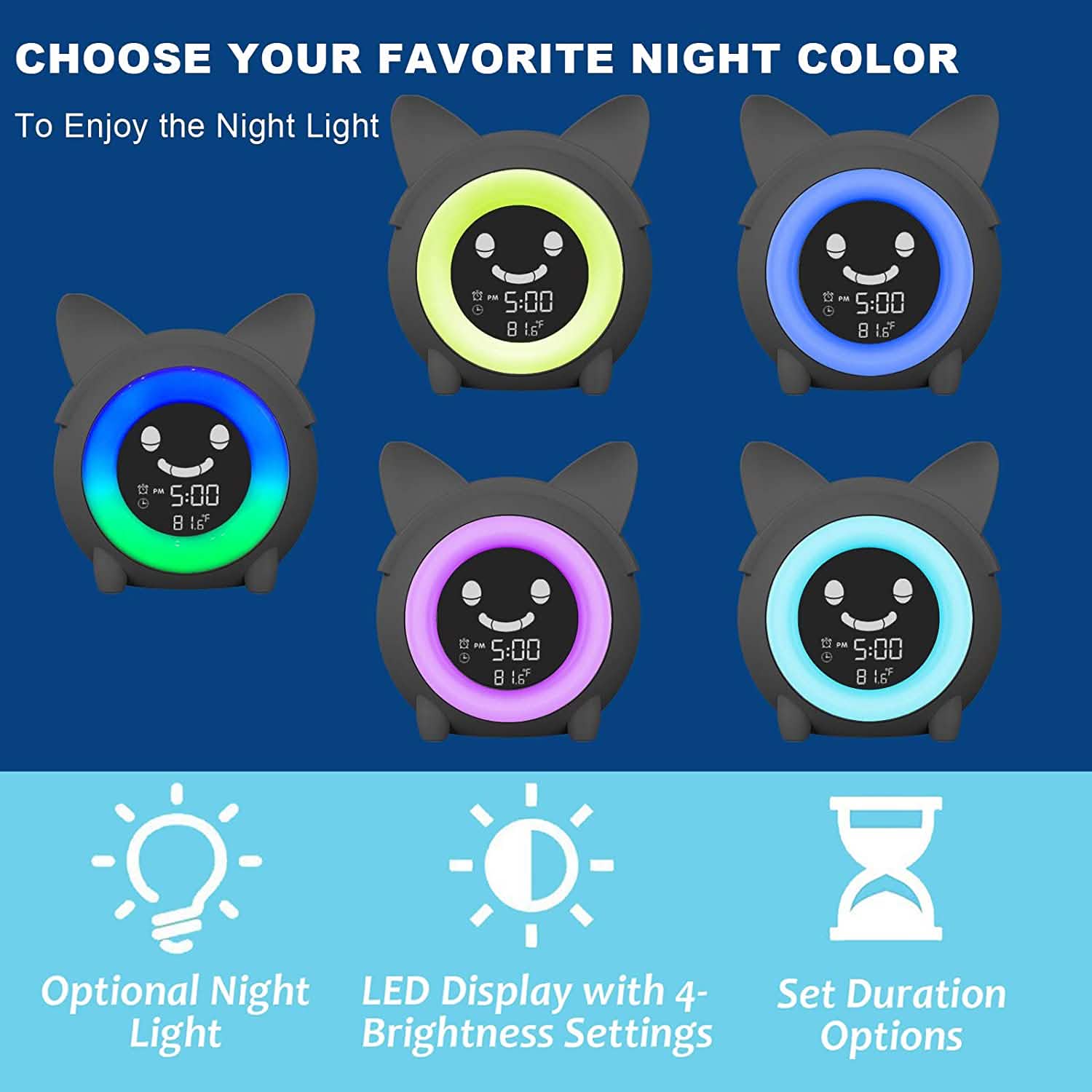 Kids Digital Alarm Clock with Night Light by DailySale