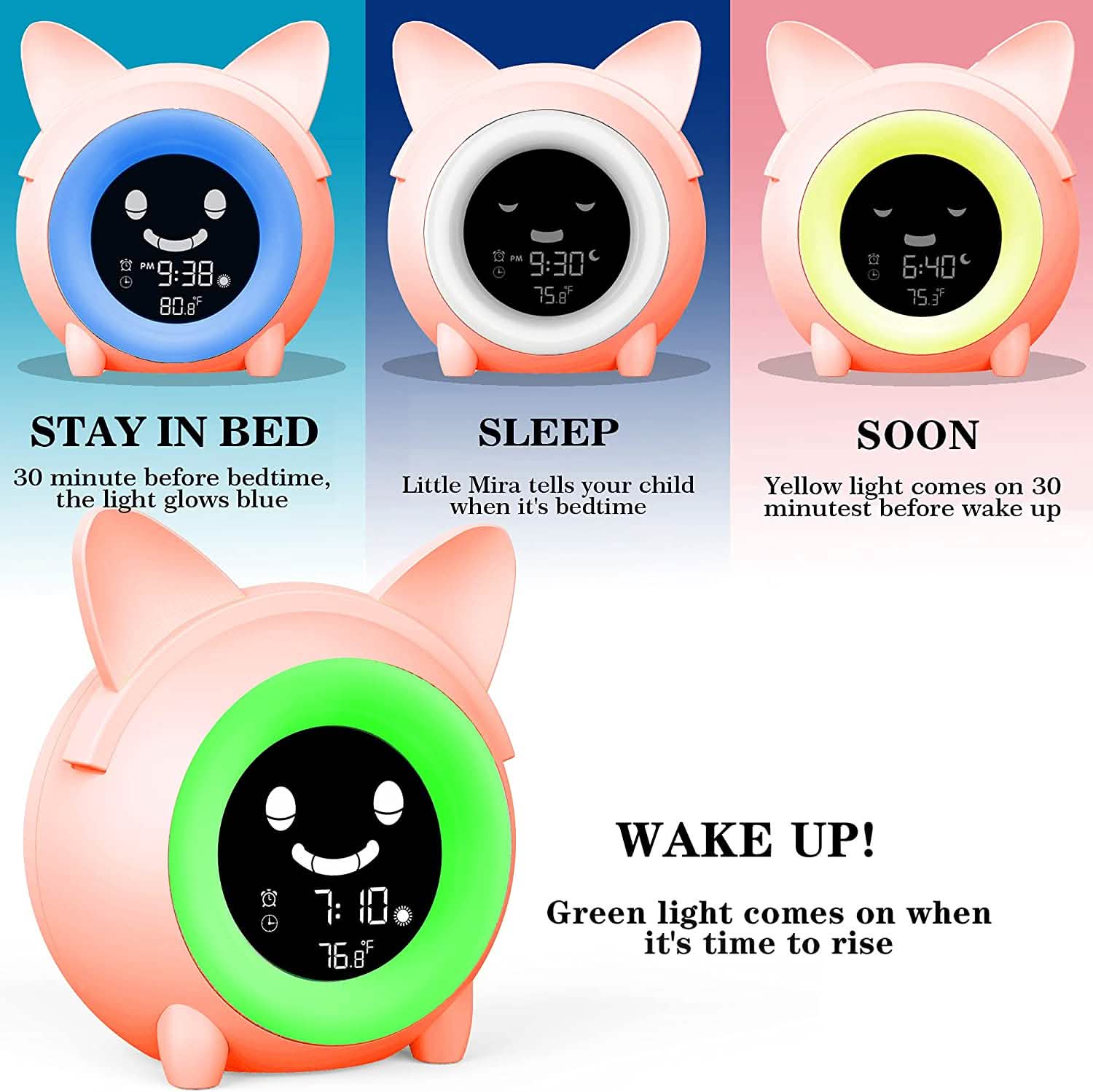 Kids Digital Alarm Clock with Night Light by DailySale