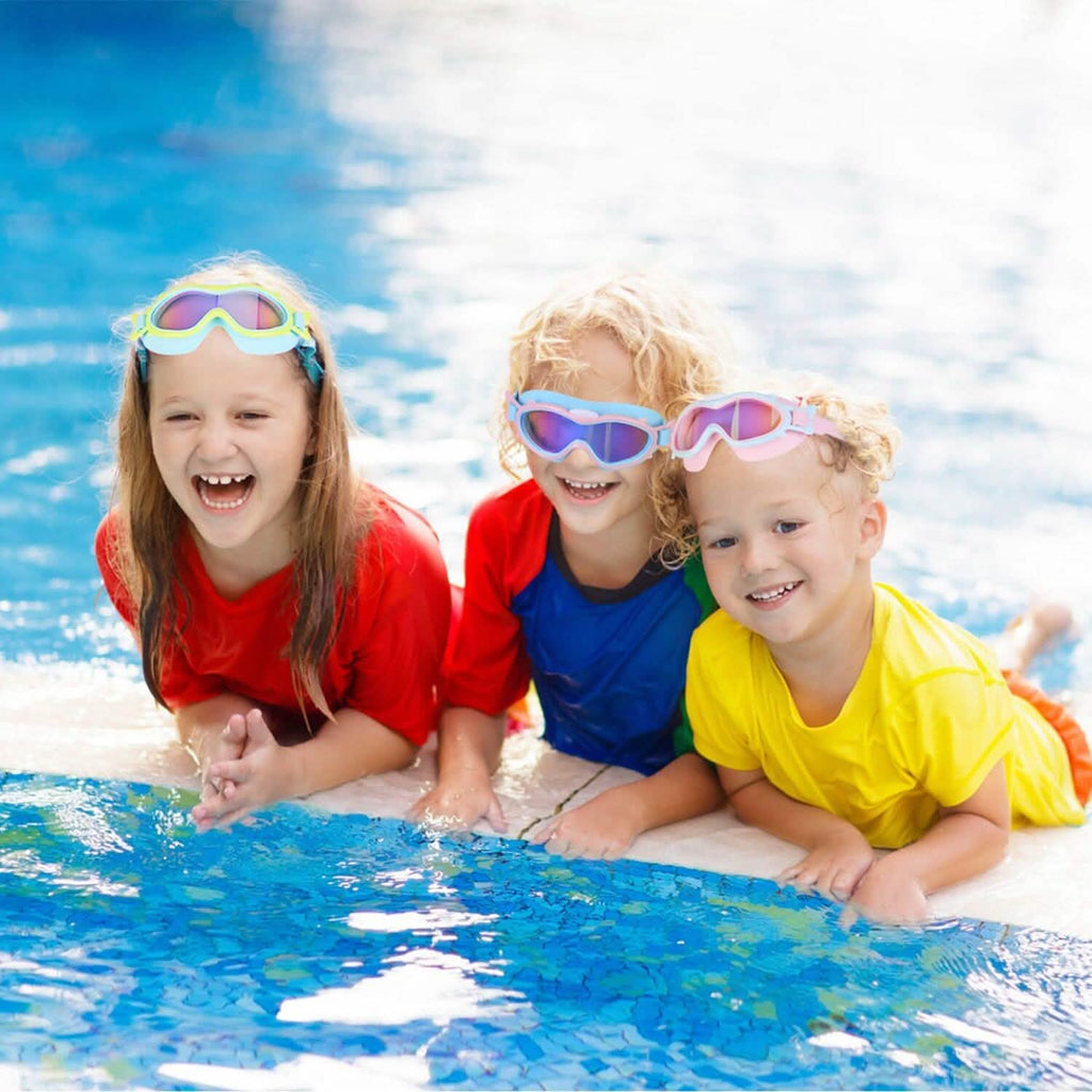 Kids Swim Goggles with Ear Plugs UV Protection Anti-Fog Leak Proof by DailySale