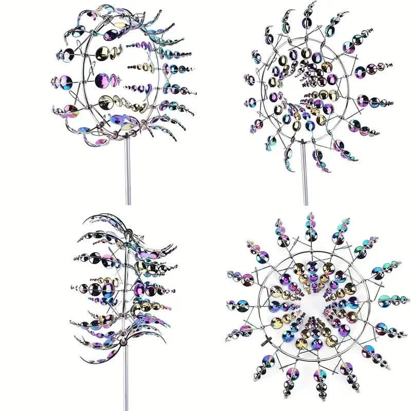 Kinetic Wind Sculptures & Spinners 3D Wind Spinner Wind Powered Wind Art by DailySale