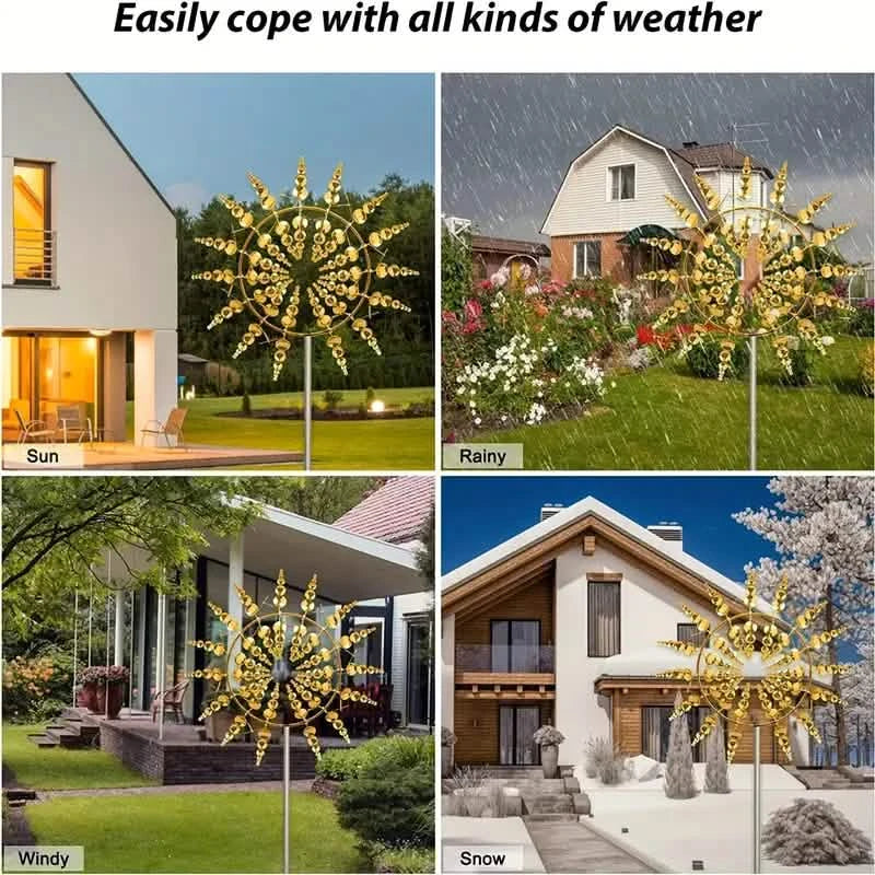 Kinetic Wind Sculptures & Spinners 3D Wind Spinner Wind Powered Wind Art by DailySale