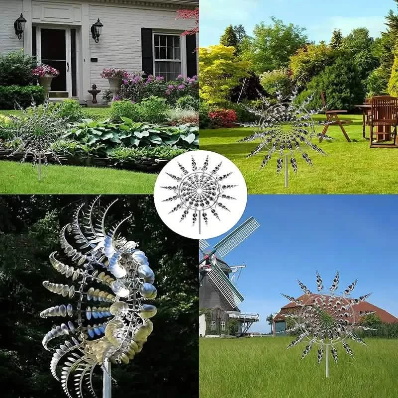 Kinetic Wind Sculptures & Spinners 3D Wind Spinner Wind Powered Wind Art by DailySale