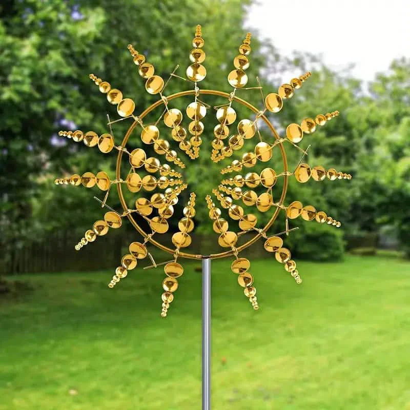 Kinetic Wind Sculptures & Spinners 3D Wind Spinner Wind Powered Wind Art by DailySale