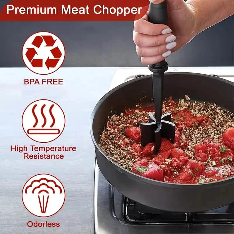 Kitchen Meat Chopper Ground Beef Masher Utensil Heat Resistant Non-Stick by DailySale