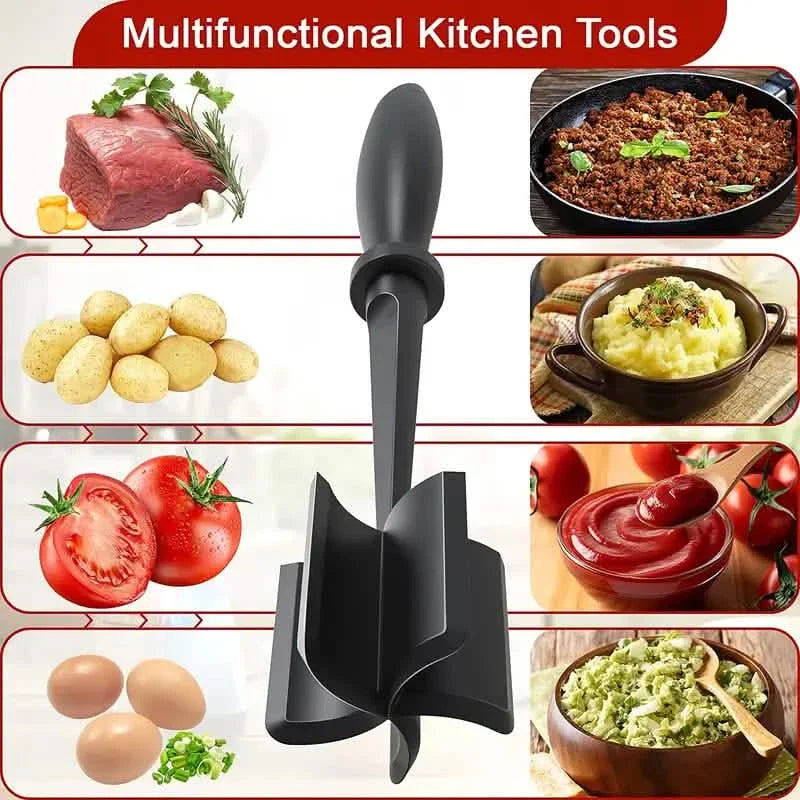 Kitchen Meat Chopper Ground Beef Masher Utensil Heat Resistant Non-Stick by DailySale