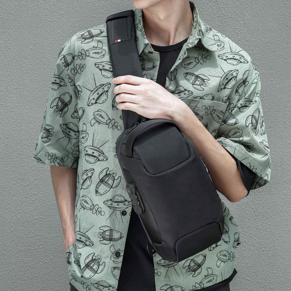 KPYWZER Anti-theft Sling Backpack with USB Charging Port by DailySale
