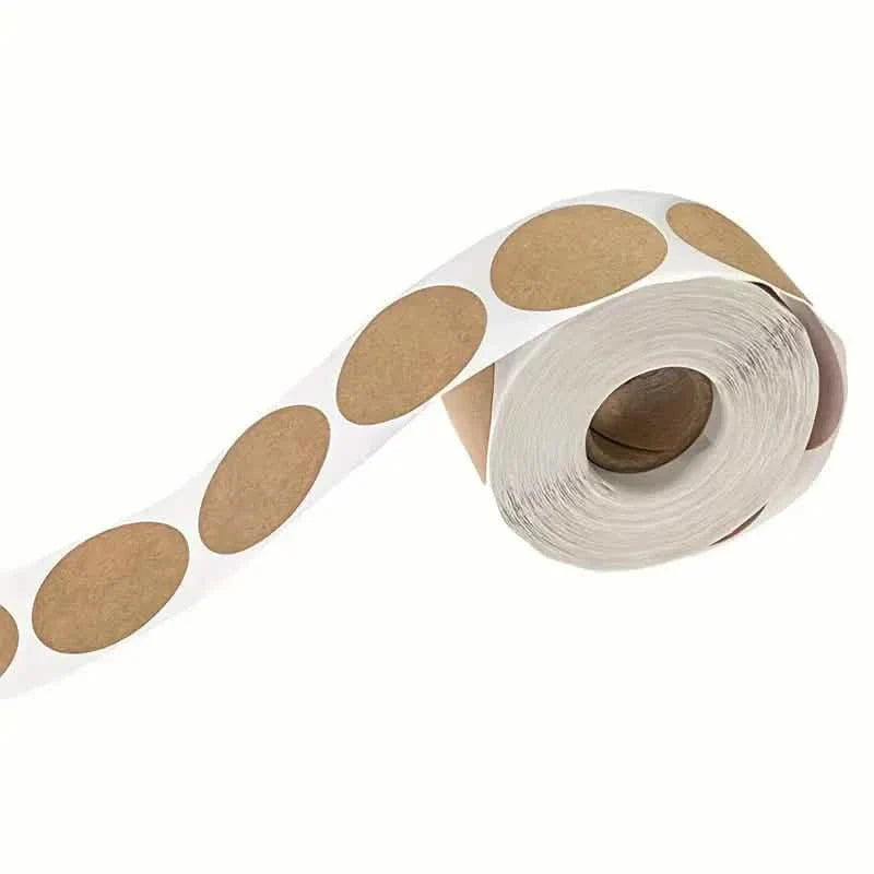 Kraft Paper Round Self-adhesive Label Paper Item Classification Name Stickers Personalized Labels by DailySale