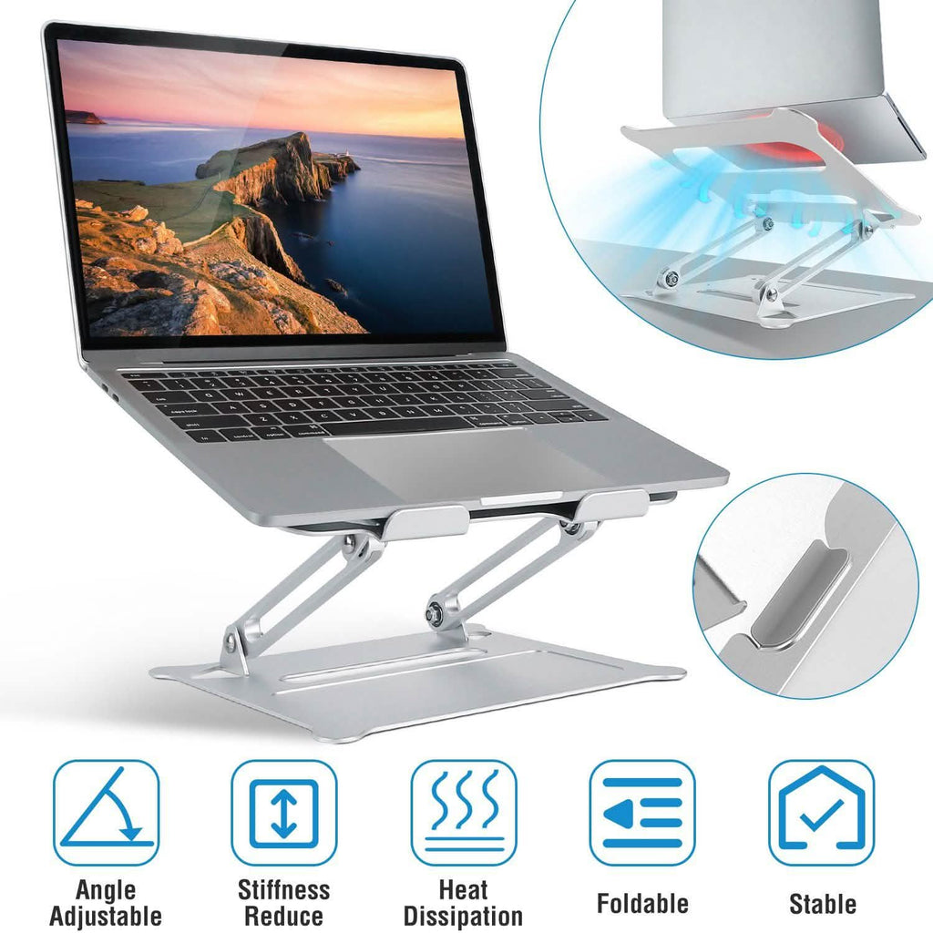 Laptop Stand Aluminum Angle Adjustable Computer Holder Riser Heat Vent by DailySale