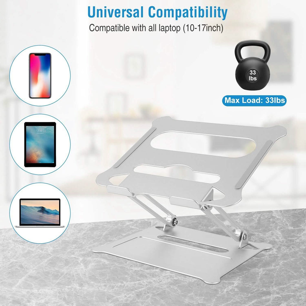 Laptop Stand Aluminum Angle Adjustable Computer Holder Riser Heat Vent by DailySale