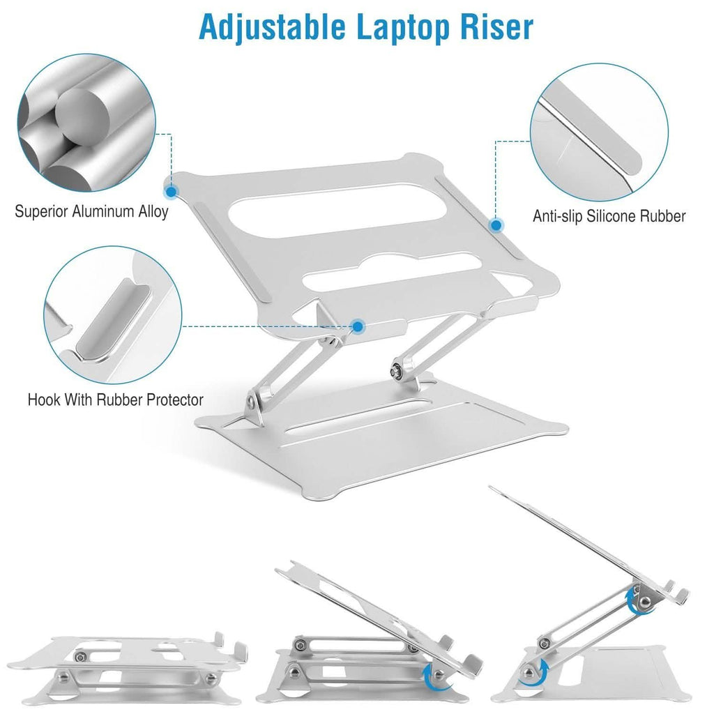 Laptop Stand Aluminum Angle Adjustable Computer Holder Riser Heat Vent by DailySale