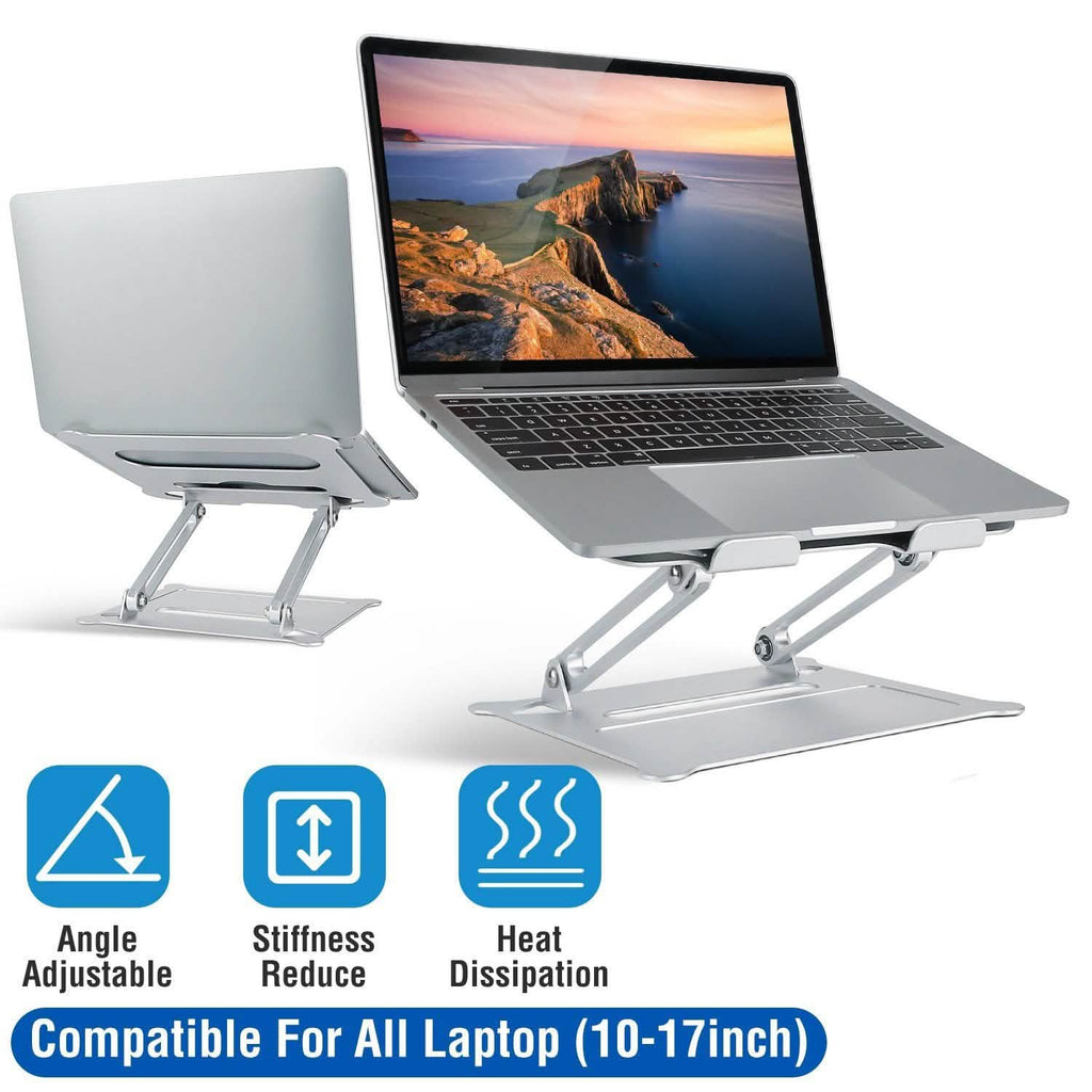 Laptop Stand Aluminum Angle Adjustable Computer Holder Riser Heat Vent by DailySale