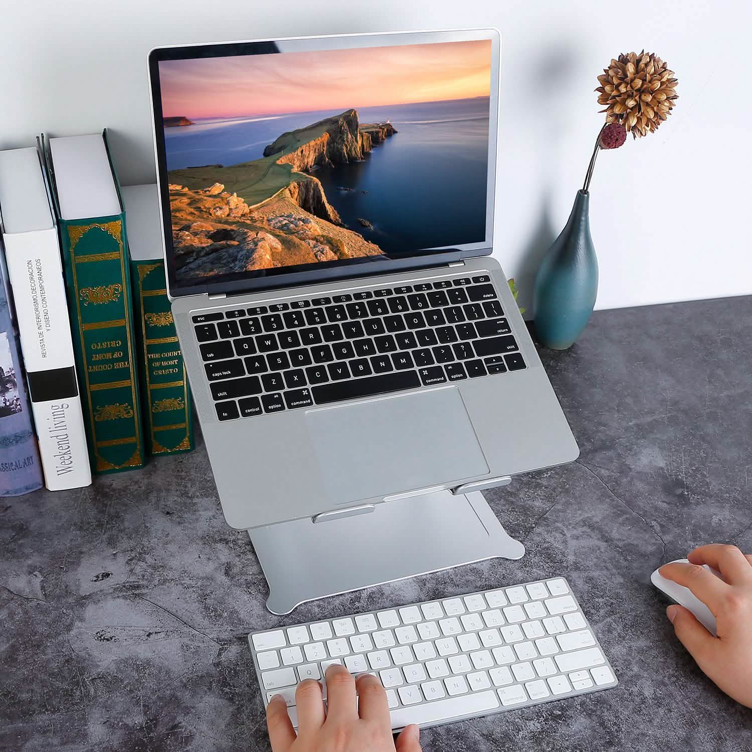 Laptop Stand Aluminum Angle Adjustable Computer Holder Riser Heat Vent by DailySale