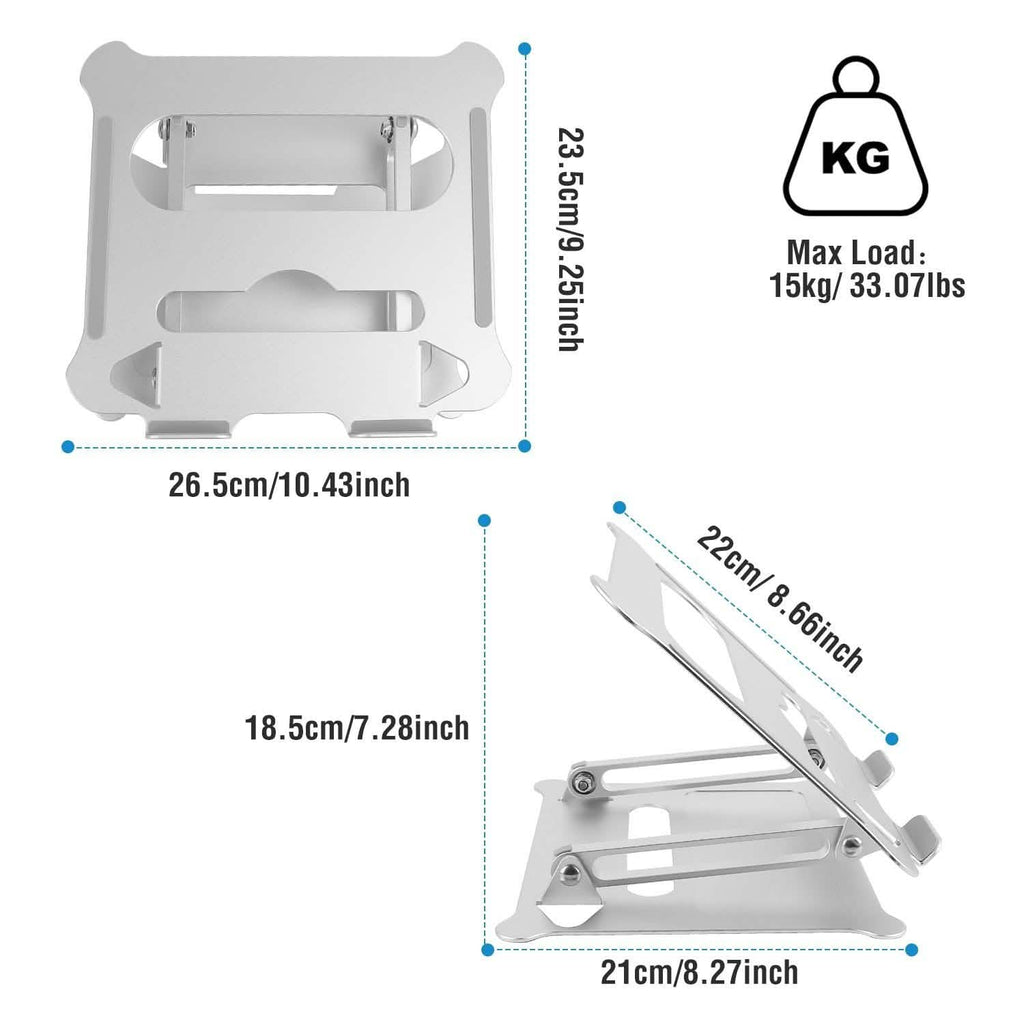 Laptop Stand Aluminum Angle Adjustable Computer Holder Riser Heat Vent by DailySale