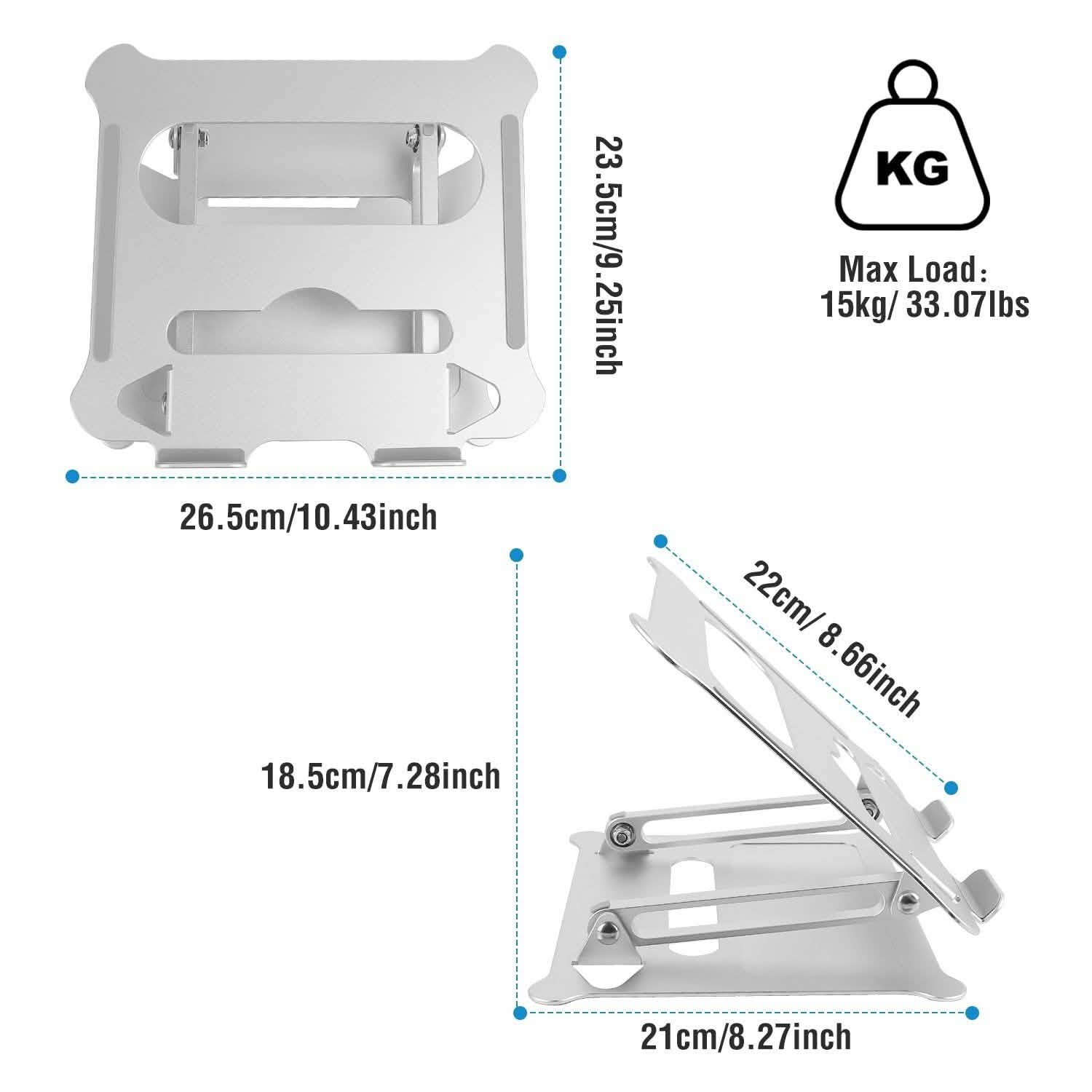 Laptop Stand Aluminum Angle Adjustable Computer Holder Riser Heat Vent by DailySale