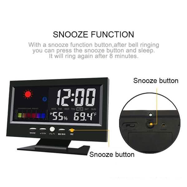 LCD Color Screen Digital Backlight Snooze Alarm Clock by DailySale