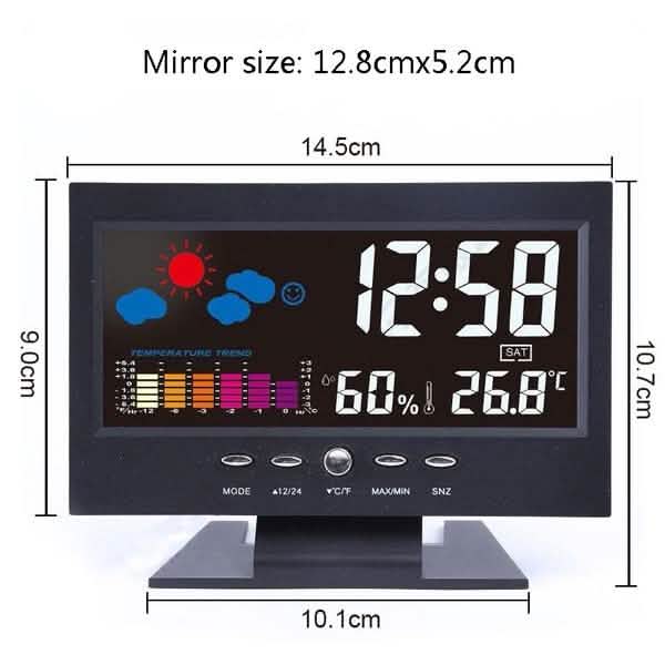 LCD Color Screen Digital Backlight Snooze Alarm Clock by DailySale