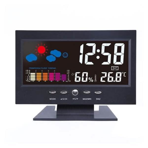 LCD Color Screen Digital Backlight Snooze Alarm Clock by DailySale