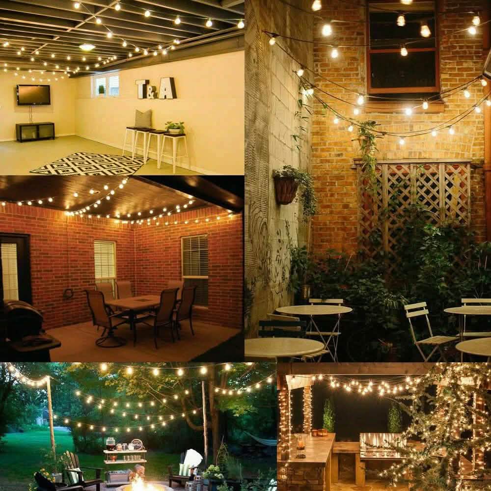 LED 15x S14 Bulbs Globe String Lights Commercial Grade Patio Outdoor Garden by DailySale