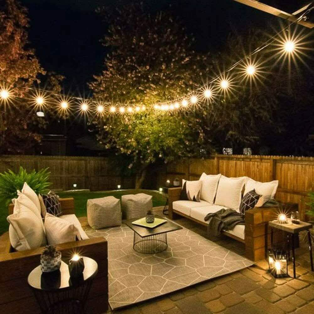 LED 15x S14 Bulbs Globe String Lights Commercial Grade Patio Outdoor Garden by DailySale