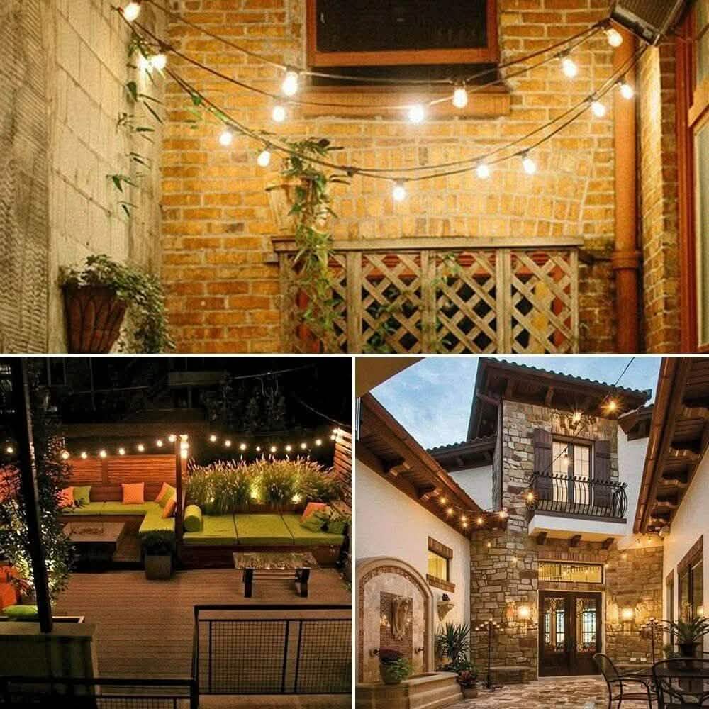 LED 15x S14 Bulbs Globe String Lights Commercial Grade Patio Outdoor Garden by DailySale